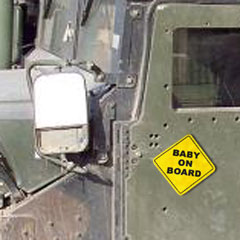 Baby on Board Security Enhancer-equipped Humvee