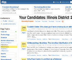 Digg.com usayay2008.digg.com voting interface screenshot